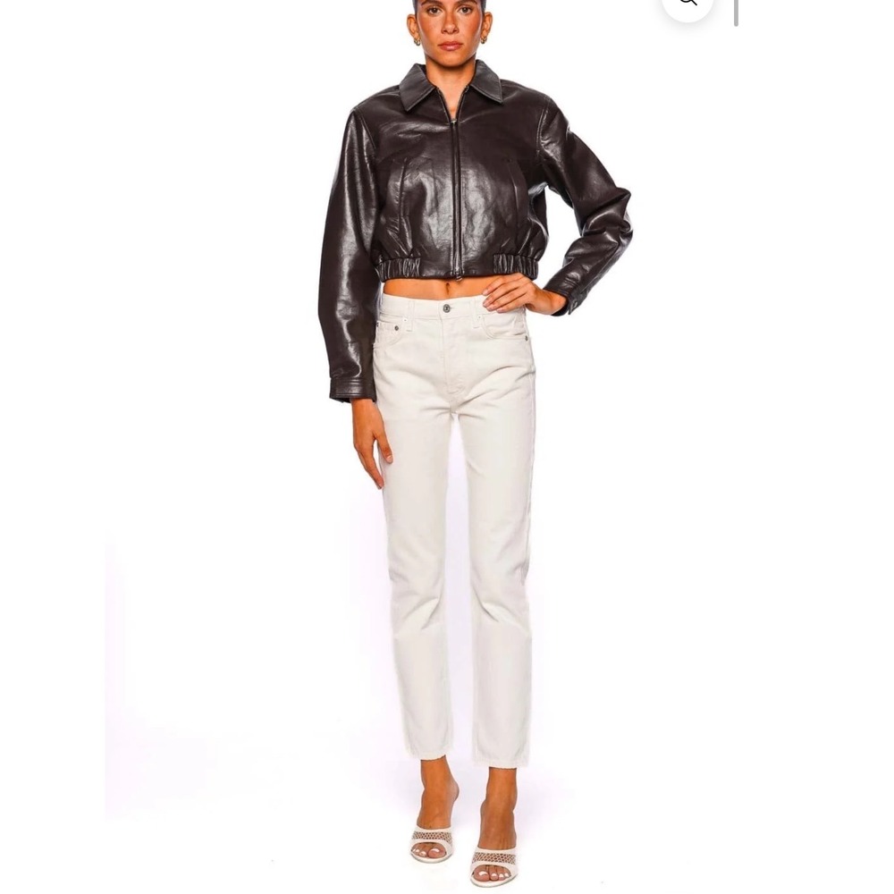 Citizens of Humanity Charlotte High Rise Straight Leg Jeans White Denim